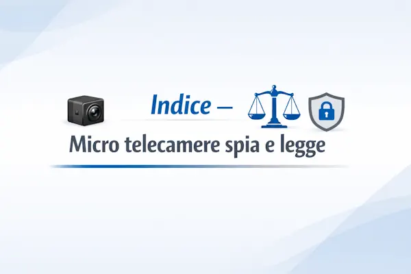 Micro telecamere spia - cosa dice la legge